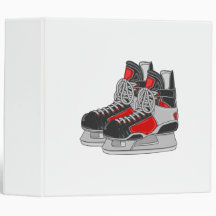 Ice Skates 3 Ring Binder