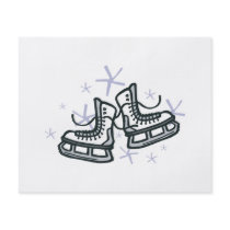 ice skates and snowflakes graphic full color flyer