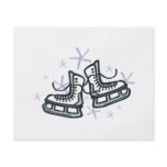 ice skates and snowflakes graphic flyers