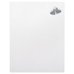 ice skates and snowflakes graphic letterhead