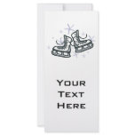 ice skates and snowflakes graphic rack cards