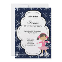 Ice Skating Birthday (Dark Blue)