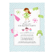 Ice Skating Birthday Party Invitations