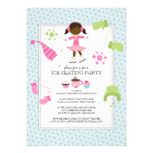 Ice Skating Birthday Party Invitations