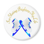 Ice Skating Brightens My Life Magnets