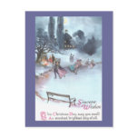 Ice Skating by Moonlight Vintage Christmas postcards