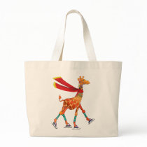Ice Skating Giraffe with Scarf Bag
