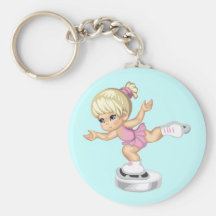 Ice Skating Girl Keychains