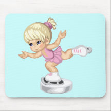 Ice Skating Girl Mouse Pad