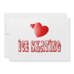 Ice Skating Hearts Custom Announcements
