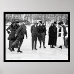 Ice Skating in Tuxedo Park, NY 1920 Poster