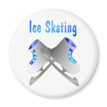 Ice Skating Refrigerator Magnet