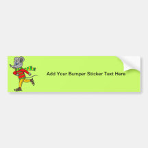 Ice Skating Mouse Bumper Sticker