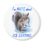 Ice Skating Nut Refrigerator Magnet