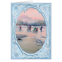 ICE SKATING PARTY by SHARON SHARPE Cards