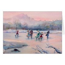 ICE SKATING PARTY by SHARON SHARPE Cards