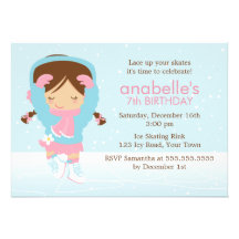 Ice Skating Party Custom Announcement