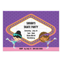 Ice Skating Party Custom Invite