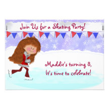 Ice Skating Party Invitation