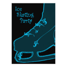 ice skating party paisley invitation