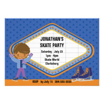 Ice Skating Party Personalized Invitations