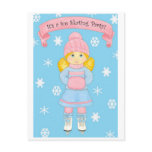 Ice Skating Party Postcard Invitations