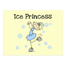 Ice Skating Princess Tshirts and Gifts Post Card