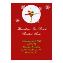 Ice Skating recital Invitation