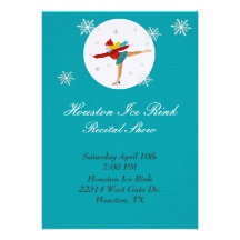 Ice Skating recital Invitation