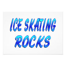 ICE SKATING ROCKS CUSTOM INVITATION