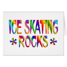 ICE SKATING ROCKS GREETING CARD