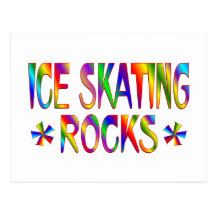 ICE SKATING ROCKS POSTCARD