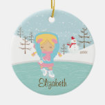 Ice Skating Skater Girl Dated Christmas Ornament