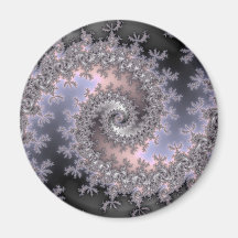 Ice Swirl - Fractal Refrigerator Magnet
