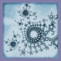 Icecap Spirals Fractal posters