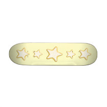 Iced Star Cookie. Yellow and Cream. Skate Board Deck