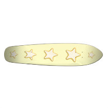 Iced Star Cookie. Yellow and Cream. Skateboard