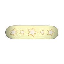 Iced Star Cookie. Yellow and Cream. Skate Board Deck