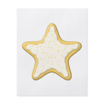 Iced Star Cookie. Yellow and White. Flyer