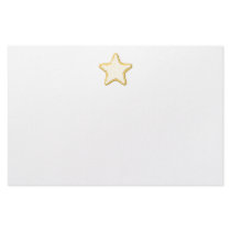Iced Star Cookie. Yellow and White. Stationery Design