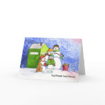 Icefishing Snowman Family cards