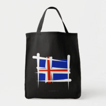 Iceland Brush Flag Canvas Bag