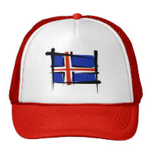 Iceland Brush Flag Mesh Hats