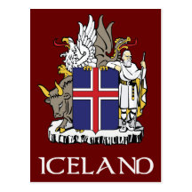 Iceland Coat of Arms Postcard