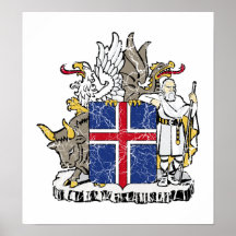 Iceland Coat Of Arms Poster