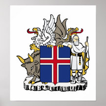 Iceland Coat Of Arms Poster