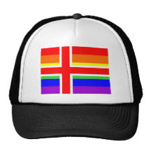 iceland country gay proud rainbow flag homosexual mesh hats