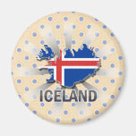 Iceland Flag Map 2.0 Fridge Magnet