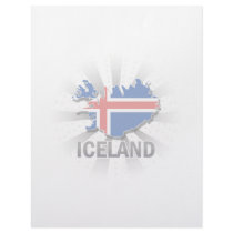 Iceland Flag Map 2.0 Customized Letterhead