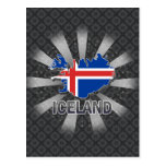 Iceland Flag Map 2.0 Postcard